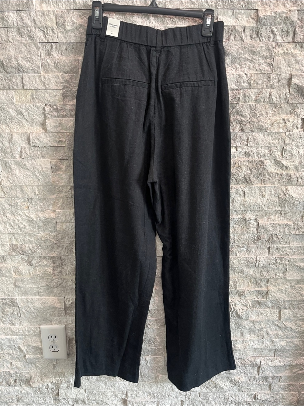 Abercrombie & Fitch Linen-Blend Black Outfit Sz-S - Picture 12 of 16